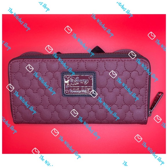 Burgundy, wallet, Loungefly/Disney Minnie mouse wallet - Picture 2 of 2